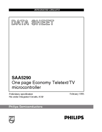 Datasheet SAA5290 manufacturer Philips