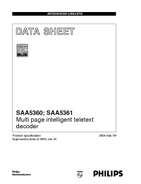 Datasheet SAA5360HL manufacturer Philips