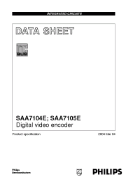 Datasheet SAA7104E manufacturer Philips