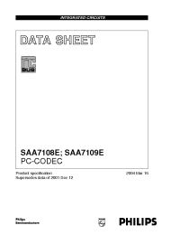 Datasheet SAA7108 manufacturer Philips