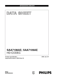 Datasheet SAA7109A manufacturer Philips