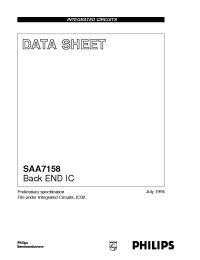 Datasheet SAA7158 manufacturer Philips