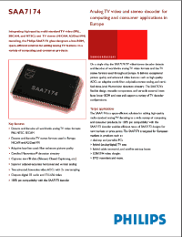 Datasheet SAA7174 manufacturer Philips