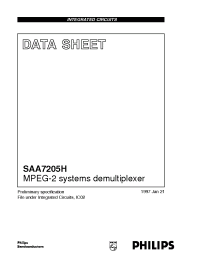 Datasheet SAA7205H manufacturer Philips