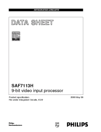 Datasheet SAF7113 manufacturer Philips