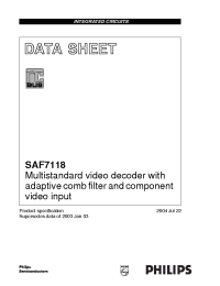 Datasheet SAF7118 manufacturer Philips