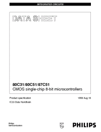 Datasheet SC87C51AGF40 manufacturer Philips