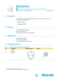 Datasheet SI2304DS manufacturer Philips