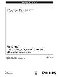 Datasheet SSTL16877DGG manufacturer Philips