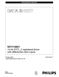 Datasheet SSTV16857 manufacturer Philips