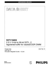 Datasheet SSTV16859BS manufacturer Philips