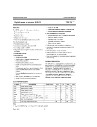 Datasheet TDA1301T manufacturer Philips