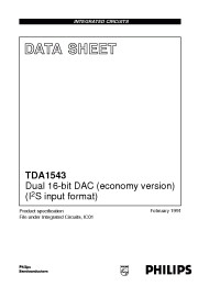 Datasheet TDA1543 manufacturer Philips