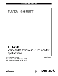Datasheet TDA4800 manufacturer Philips