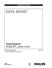 Datasheet TDA7072A manufacturer Philips