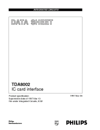 Datasheet TDA8002 manufacturer Philips