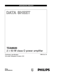 Datasheet TDA8920TH manufacturer Philips