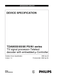 Datasheet TDA9550 manufacturer Philips