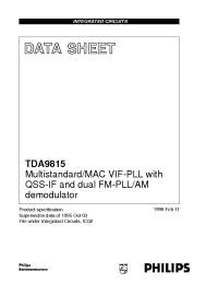 Datasheet TDA9815 manufacturer Philips