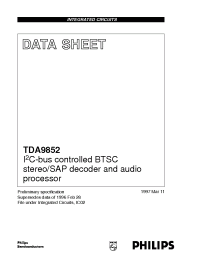 Datasheet TDA9852 manufacturer Philips