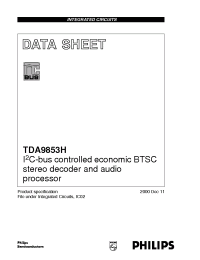 Datasheet TDA9853 manufacturer Philips