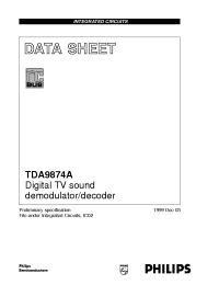 Datasheet TDA9874APS manufacturer Philips