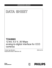 Datasheet TDA9965 manufacturer Philips