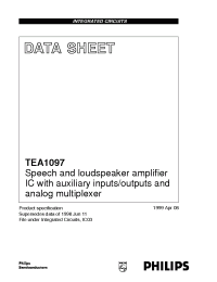 Datasheet TEA1097TV manufacturer Philips