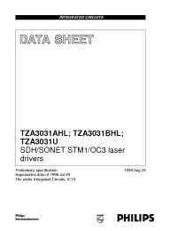 Datasheet TZA3031AHL manufacturer Philips