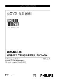 Datasheet UDA1324TS manufacturer Philips