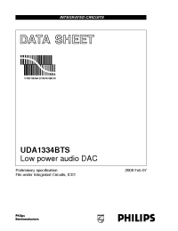 Datasheet UDA1334BTS manufacturer Philips
