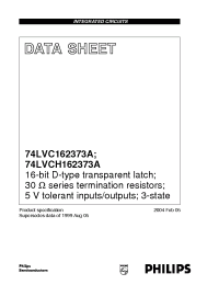 Datasheet VCH162373ADGG manufacturer Philips