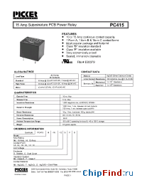Datasheet PC4151B-12CFG manufacturer Picker