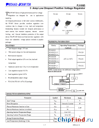 Datasheet PJ1085CP-3.3 manufacturer Promax-Johnton