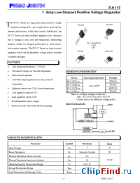 Datasheet PJ1117CM-5.0 manufacturer Promax-Johnton