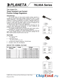 Datasheet 78L08ACD manufacturer Планета