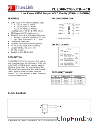 Datasheet P500-37BSC manufacturer PhaseLink