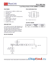 Datasheet P502-04HSC manufacturer PhaseLink