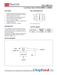 Datasheet P502-51OCL manufacturer PhaseLink