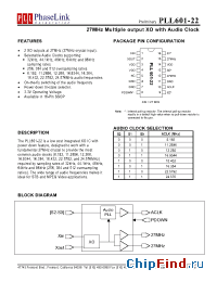 Datasheet P601-22XCL manufacturer PhaseLink