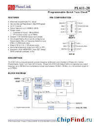 Datasheet PL611-20XXXMC-R manufacturer PhaseLink