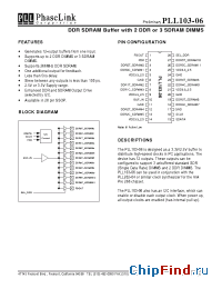 Datasheet PLL103-06XI manufacturer PhaseLink