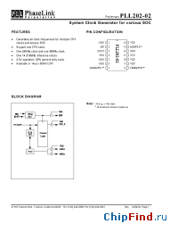 Datasheet PLL202-02 manufacturer PhaseLink