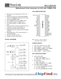 Datasheet PLL203-01 manufacturer PhaseLink