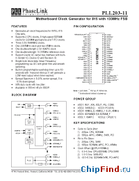 Datasheet PLL203-11 manufacturer PhaseLink