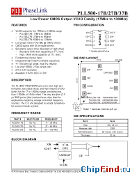 Datasheet PLL500-17BDC manufacturer PhaseLink