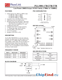 Datasheet PLL500-17BSCL manufacturer PhaseLink