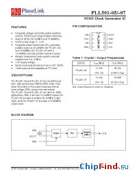 Datasheet PLL501-05 производства PhaseLink