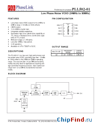 Datasheet PLL502-01OI manufacturer PhaseLink