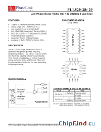 Datasheet PLL520-28 manufacturer PhaseLink